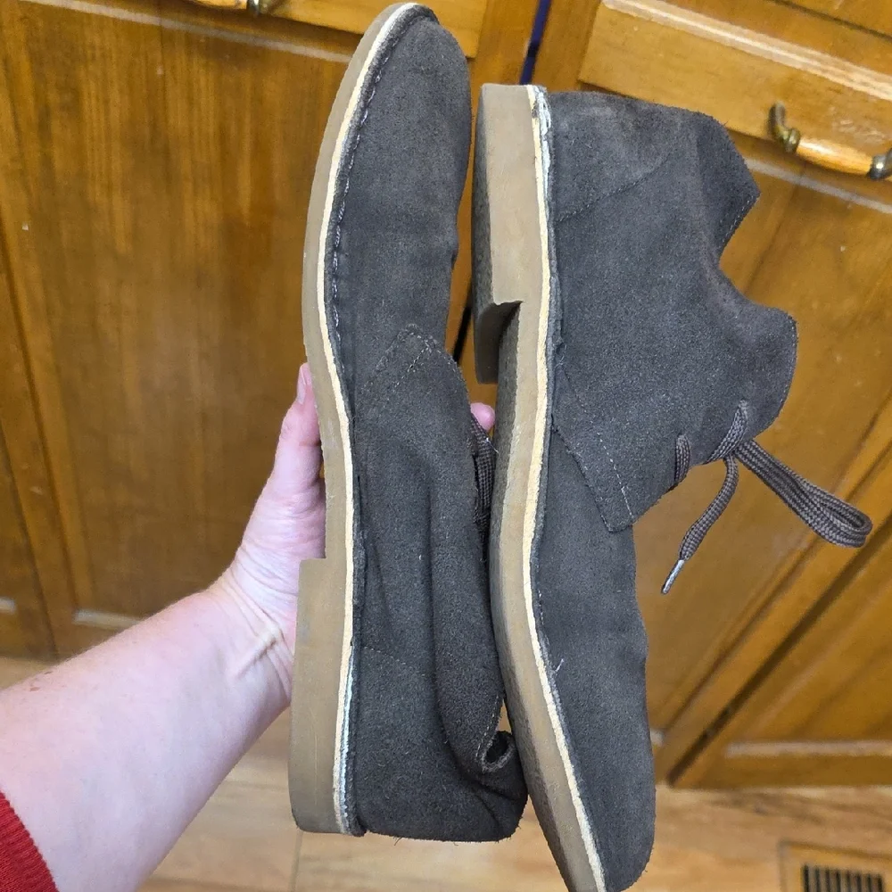 Robert Wayne Size 11D Greyson Suede Brown Ankle Lace Up Chukka Boots